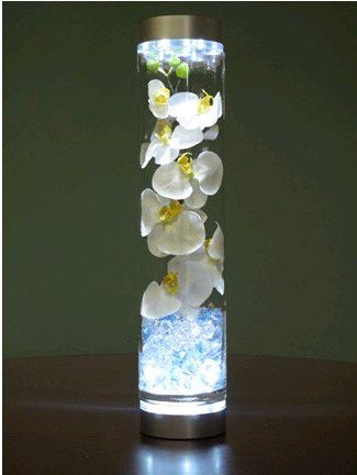 E-MINI light on the top and bottom of vase