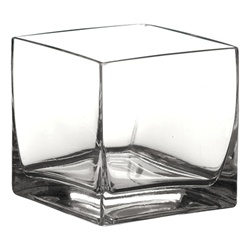 4 x 4 x 4 Glass Vases 12pc Candle Holder Wedding Centerpiece Vase Cube 4" 