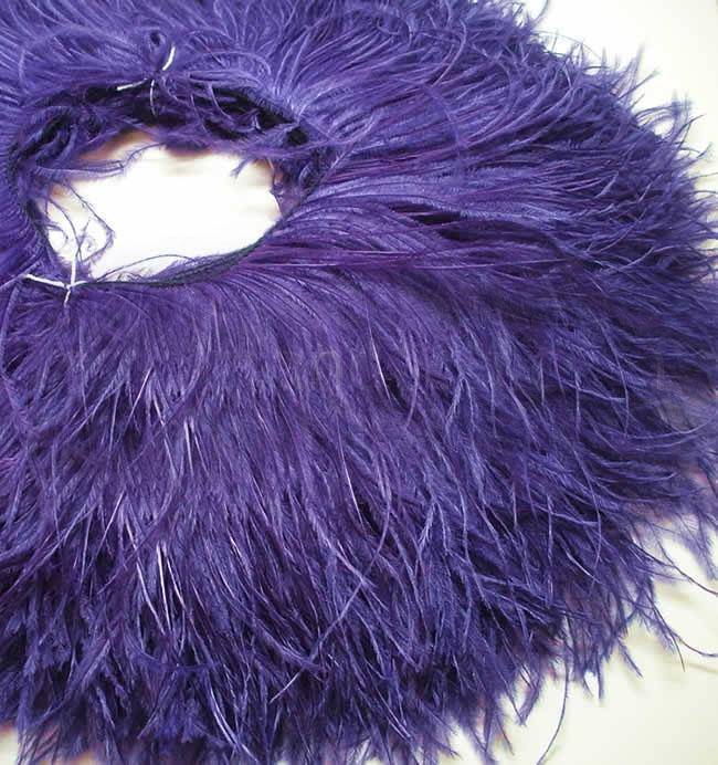 Ostrich Feather Fringe 5-6 Purple - 2 Yards